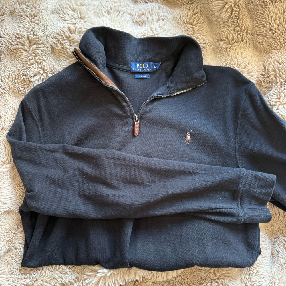 Polo Ralph Lauren Estate-Rib Quarter-Zip Pullover
Black
L